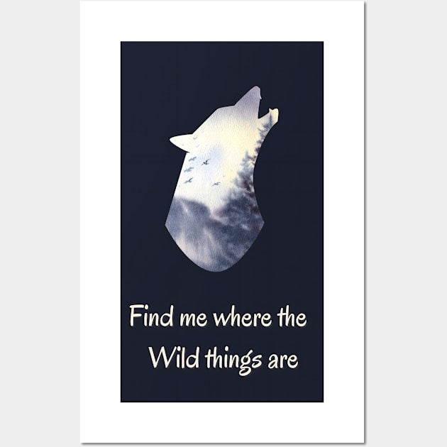 Wildlife nature - Inspirational quote for Nature lovers and travelers 0 Wall Art by redwitchart